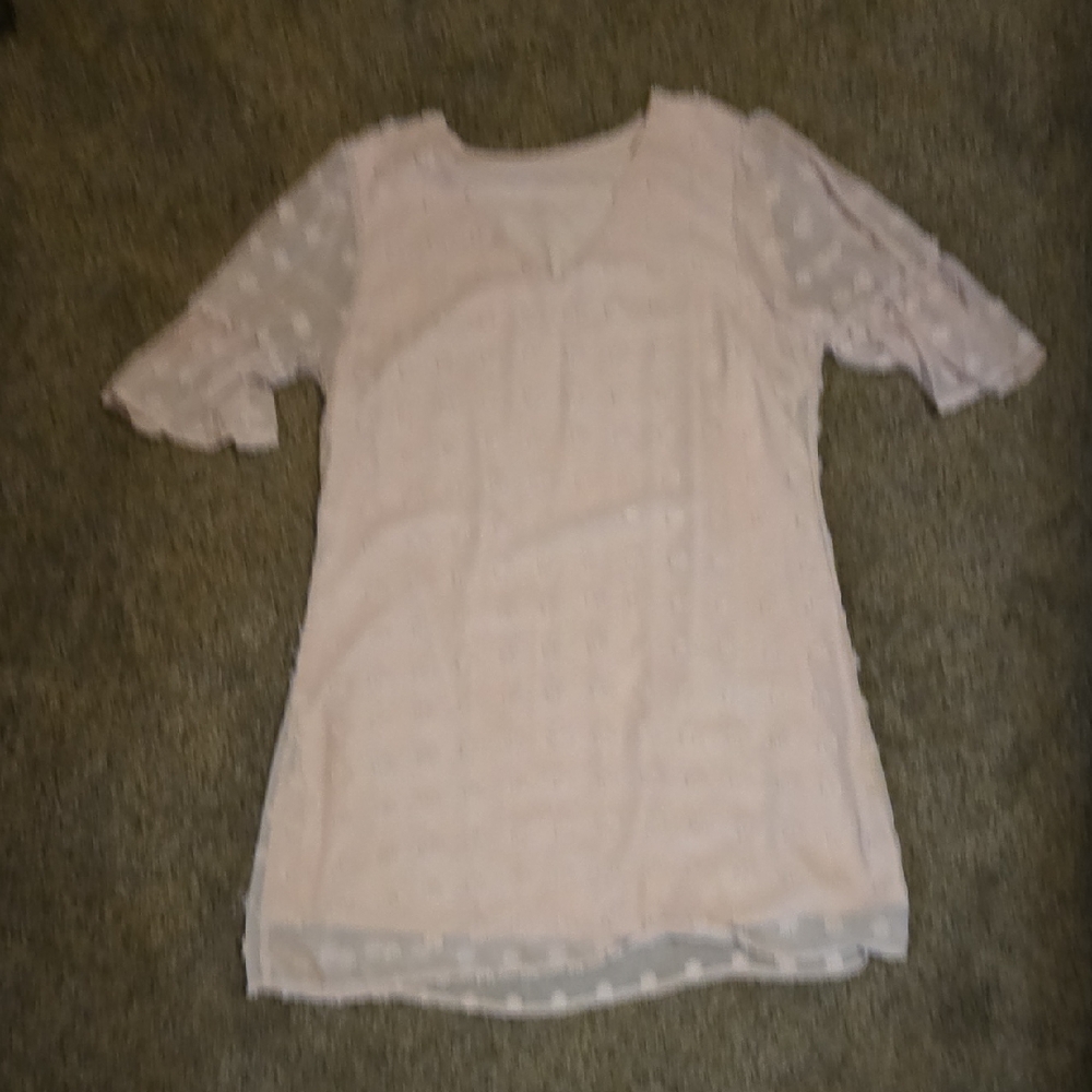Elegant Pink Lace Women's Dress
